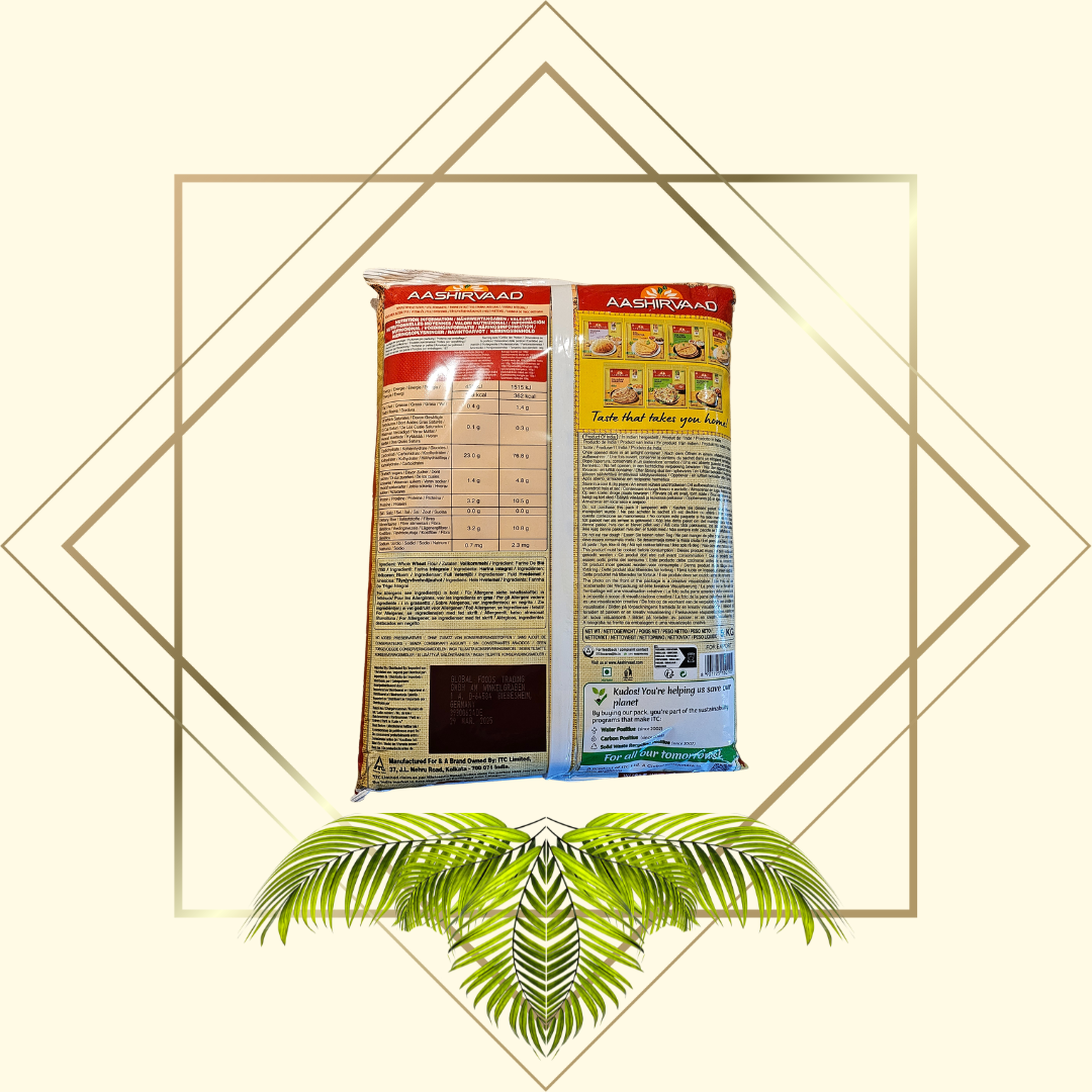 आशीर्वाद गेहूं का आटा / आटा साबुत गेहूं का आटा 5 किग्रा