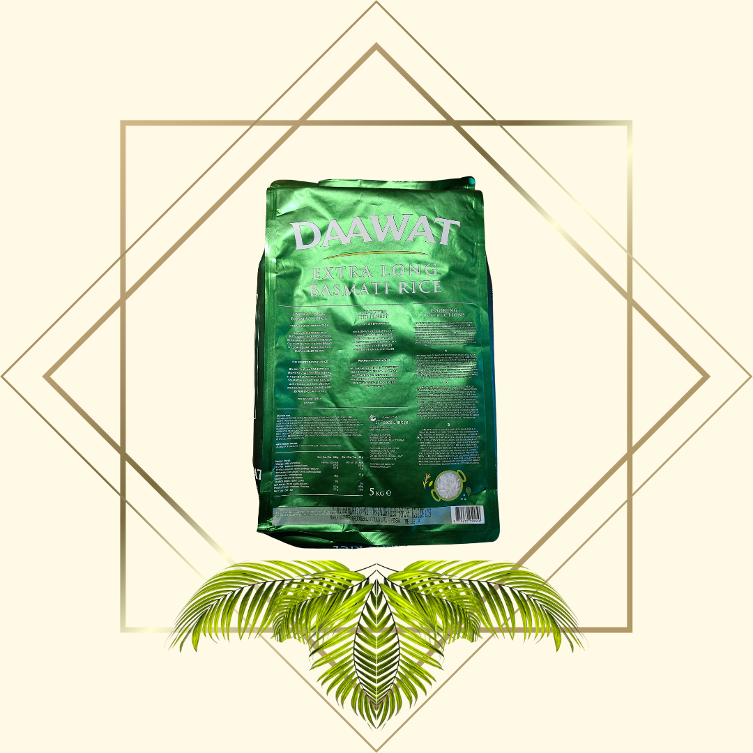 दावत बासमती लंबे दाने वाला चावल / बासमती अतिरिक्त लंबा चावल 5 किलो