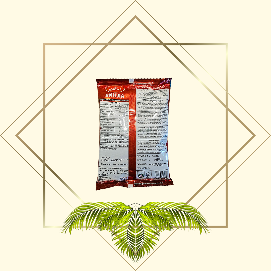 Haldiram Bhujia 200g – Knuspriger indischer Snack aus Kichererbsenmehl