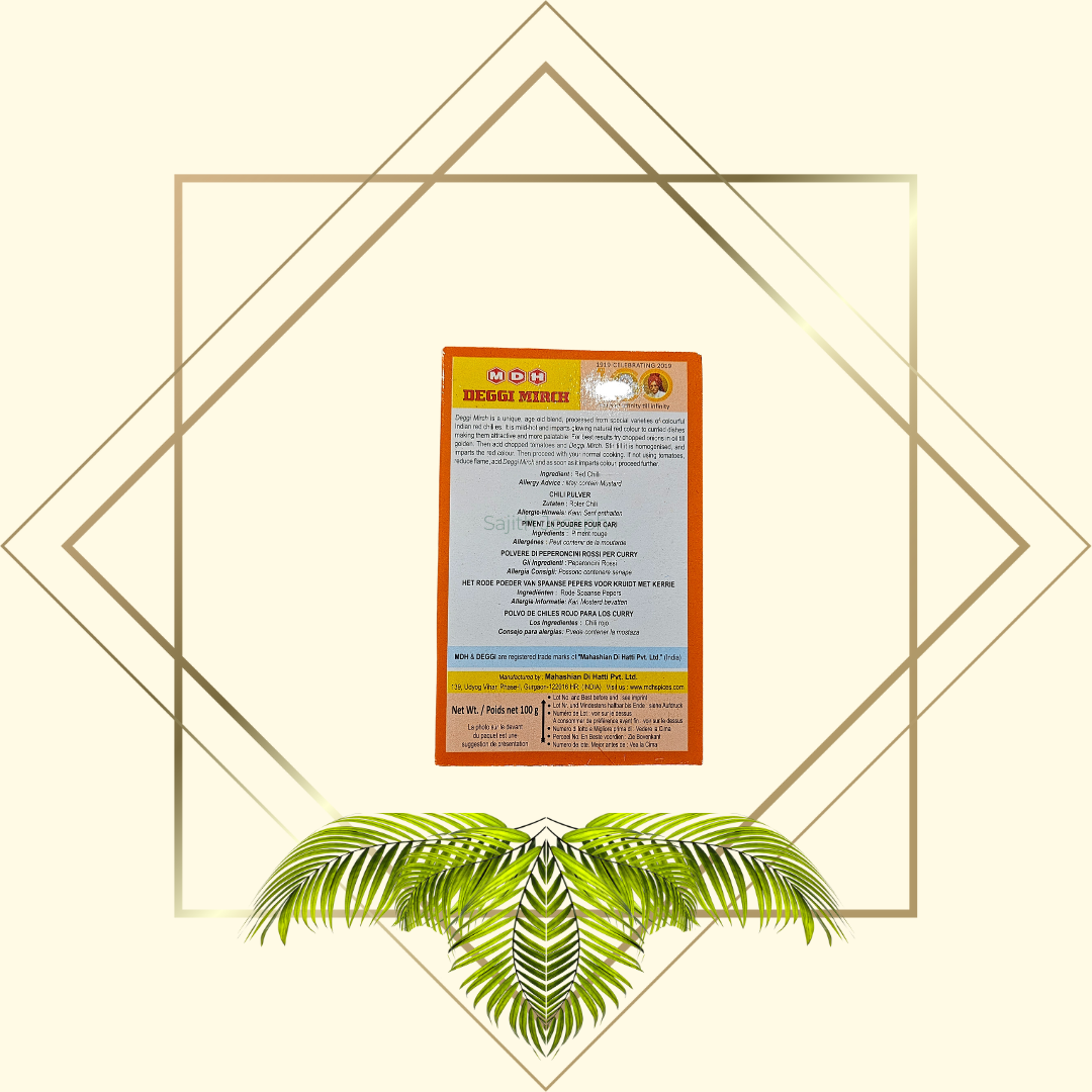 MDH Deggi Mirch 100g – Gewürzmischung für Currys