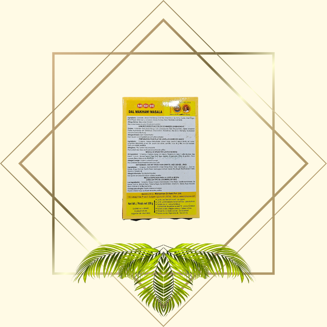 MDH Dal Makhani Spice Mix 100g – Authentische Indische Gewürzmischung für Aromatische Linsengerichte
