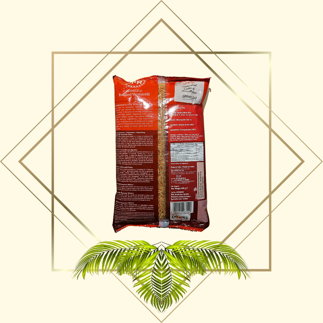 MTR Roasted Vermicelli 500g – Geröstete Nudeln für indische Snacks und Desserts