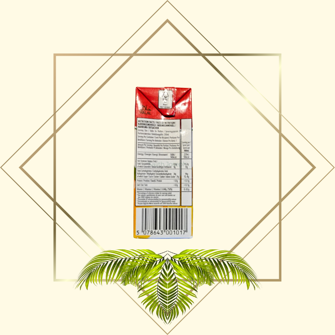 Shezan Mango Juice Tetra Pack with drinking straw / Mango juice in 250ml