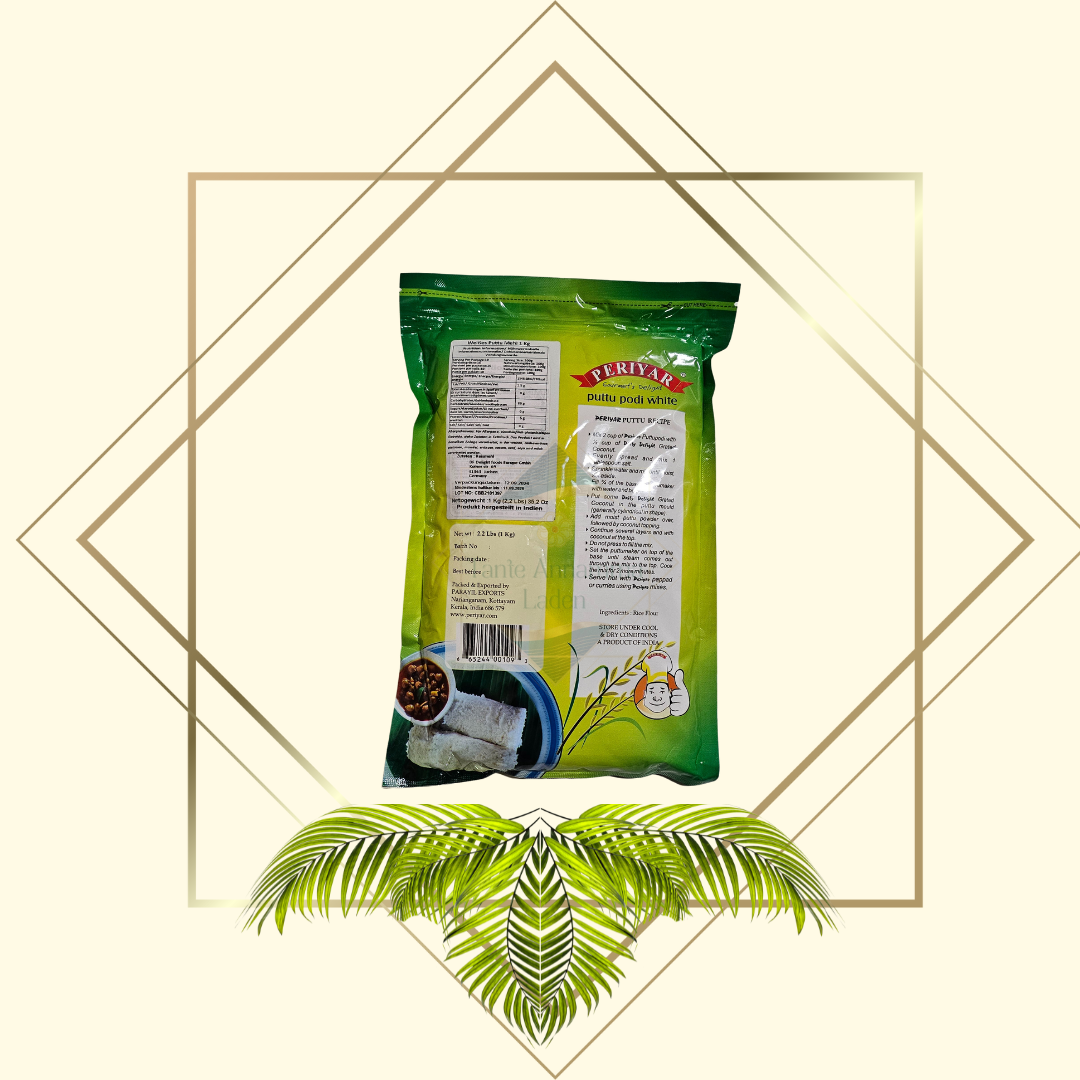 Periyar instant Puttu Podi 1Kg – Südindisches Puttu Mehl für authentische Puttu | schnell und einfach zubereitet